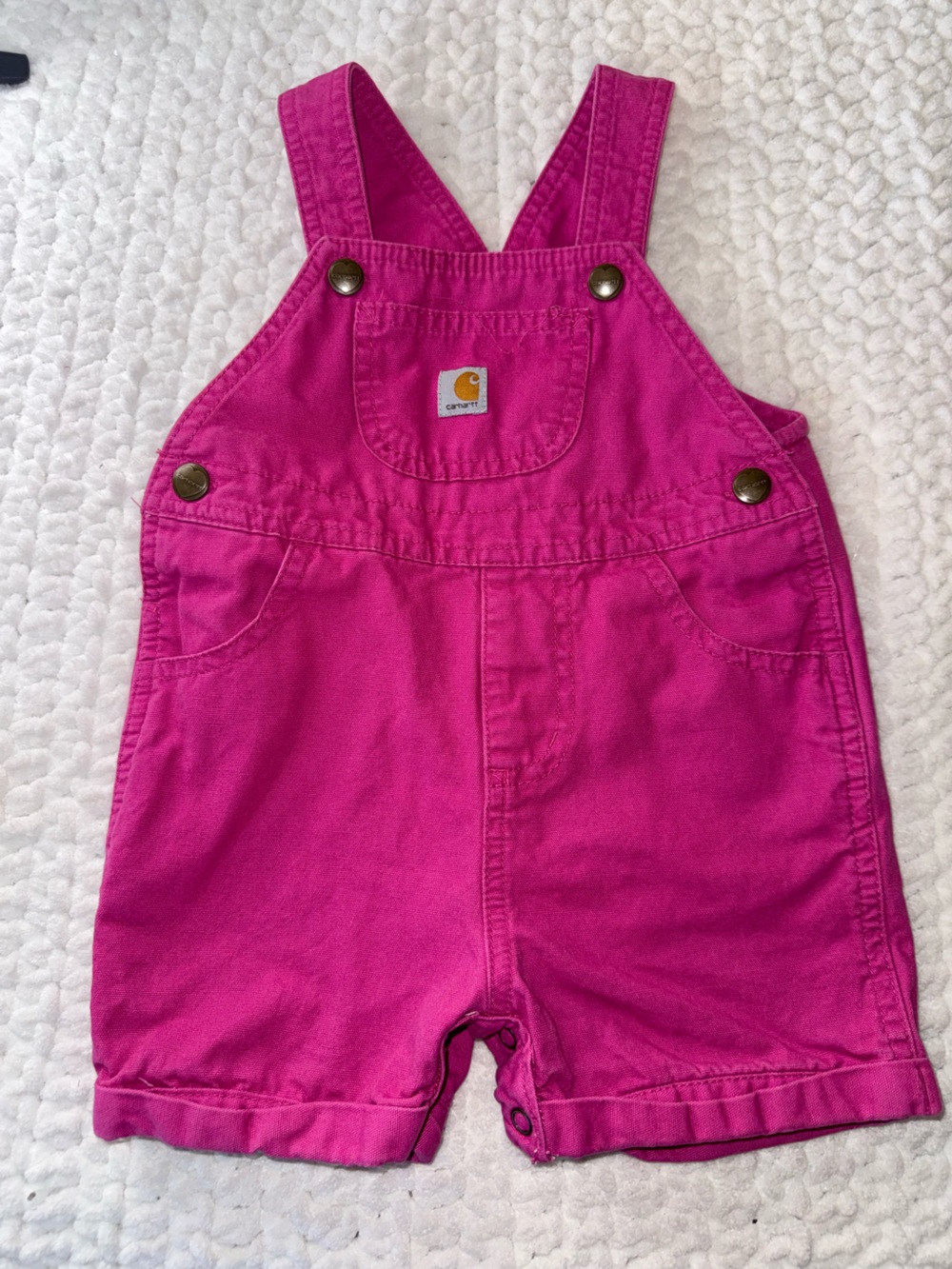 Carhartt Kids Pink Durable Cotton Overalls